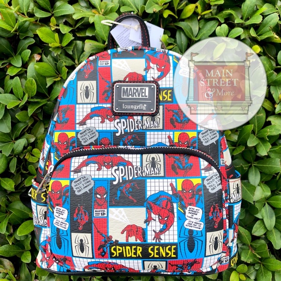 Disney Parks Marvel Spider-Man Loungefly Mini Backpack Spider Sense 2025 - NEW - Picture 1 of 3